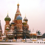 Place rouge à Moscou en Hiver