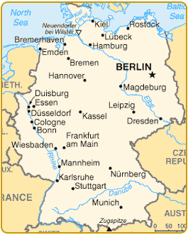 Carte de l'Allemagne