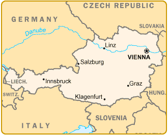 Carte de l'Autriche