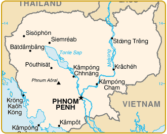 Carte du Cambodge