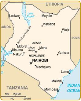 Carte du Kenya