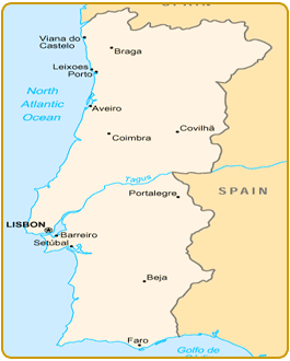 Carte du Portugal