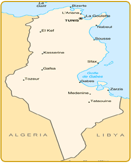 Carte de la Tunisie