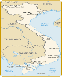 Carte du Vietnam